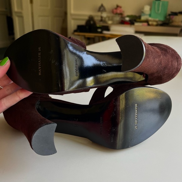 Nathalie M Brown Suede Sandal Heel with Ankle Straps - Picture 6 of 6